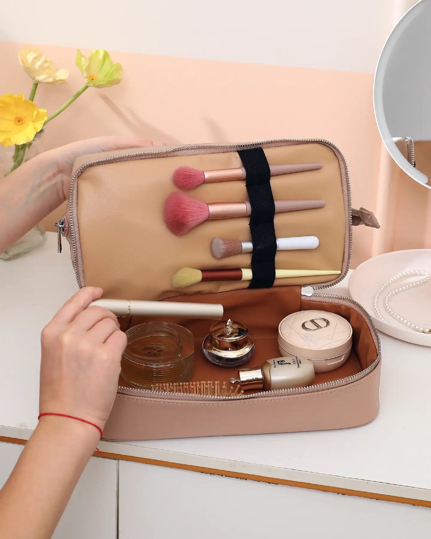 Vegan Leather Toiletry Bag