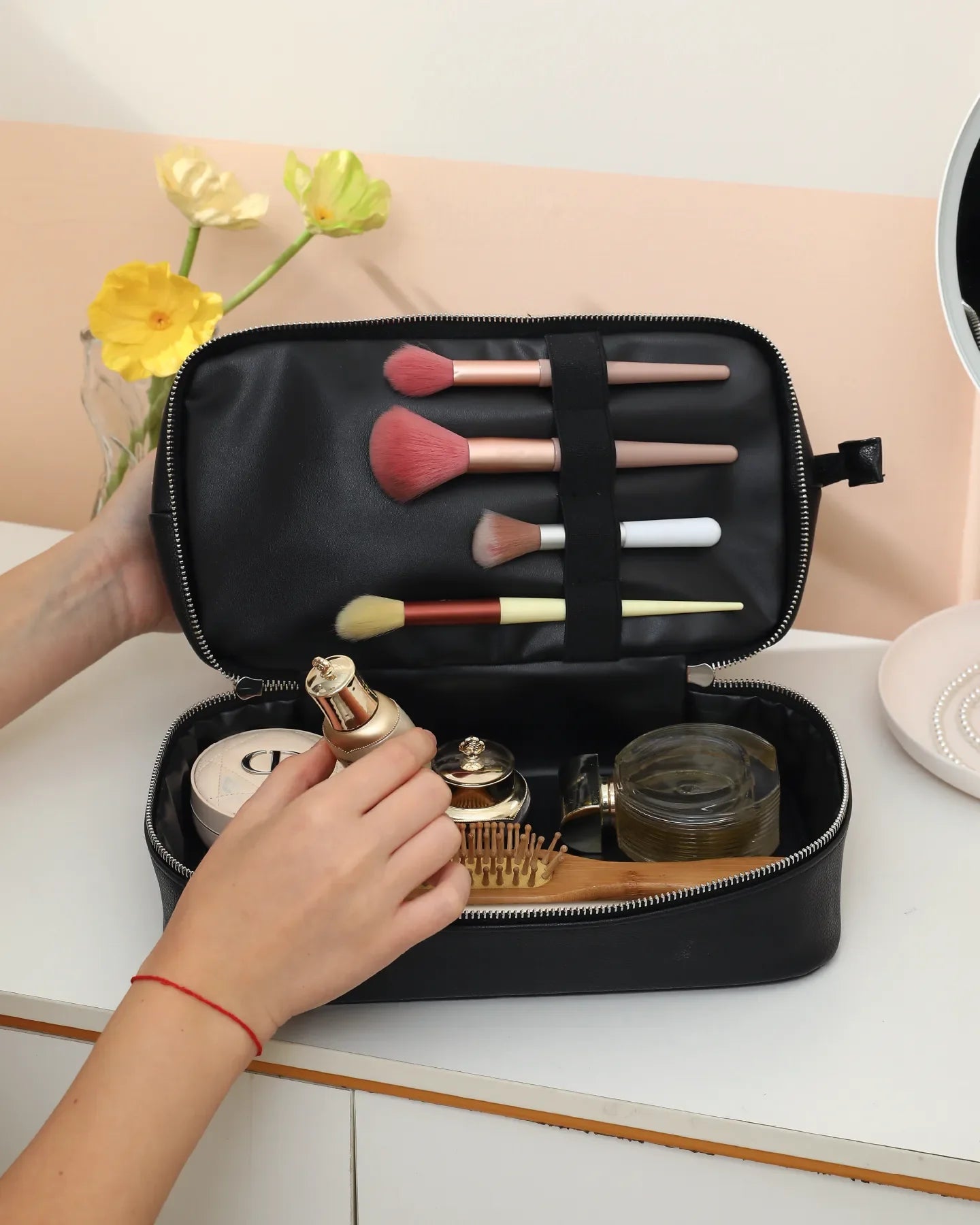 Vegan Leather Toiletry Bag